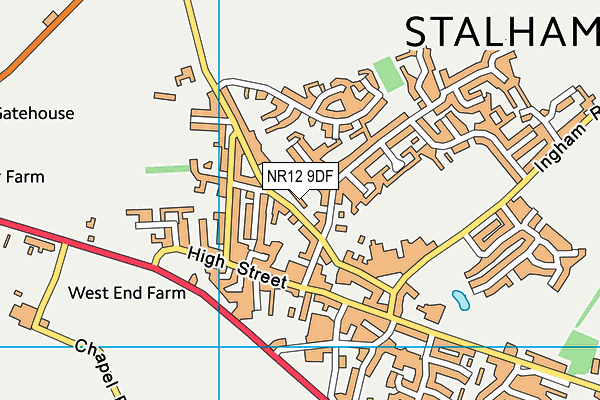 NR12 9DF map - OS VectorMap District (Ordnance Survey)