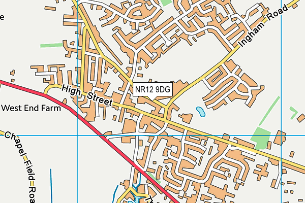 Stalham Sports Centre map (NR12 9DG) - OS VectorMap District (Ordnance Survey)