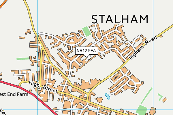 NR12 9EA map - OS VectorMap District (Ordnance Survey)