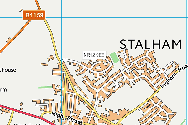 NR12 9EE map - OS VectorMap District (Ordnance Survey)