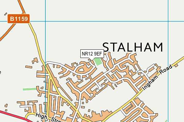 NR12 9EF map - OS VectorMap District (Ordnance Survey)