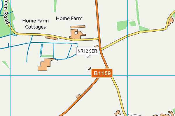 NR12 9ER map - OS VectorMap District (Ordnance Survey)