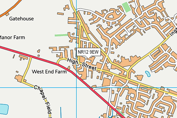 NR12 9EW map - OS VectorMap District (Ordnance Survey)