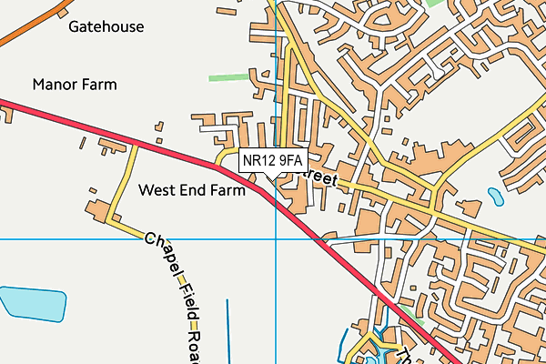 NR12 9FA map - OS VectorMap District (Ordnance Survey)