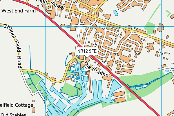 NR12 9FE map - OS VectorMap District (Ordnance Survey)