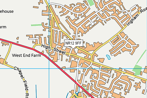 NR12 9FF map - OS VectorMap District (Ordnance Survey)