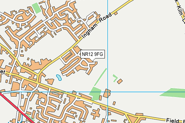 NR12 9FG map - OS VectorMap District (Ordnance Survey)