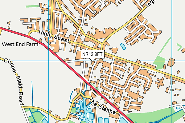 NR12 9FT map - OS VectorMap District (Ordnance Survey)