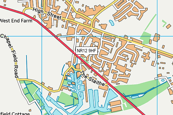 NR12 9HF map - OS VectorMap District (Ordnance Survey)