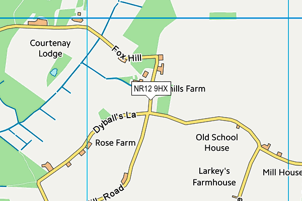 NR12 9HX map - OS VectorMap District (Ordnance Survey)