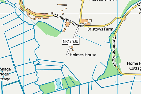 NR12 9JU map - OS VectorMap District (Ordnance Survey)