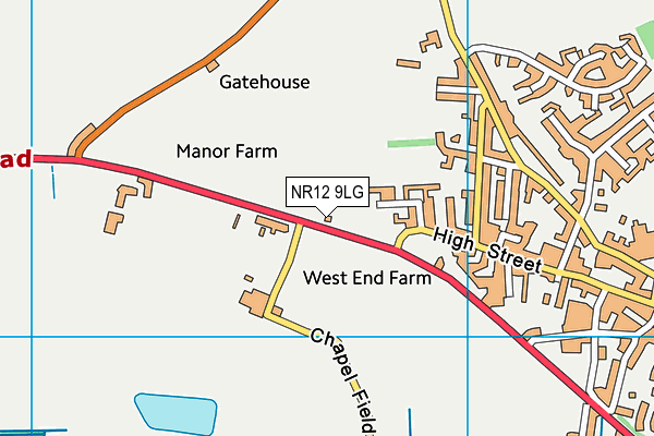 NR12 9LG map - OS VectorMap District (Ordnance Survey)