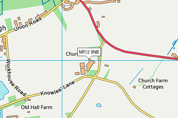 NR12 9NB map - OS VectorMap District (Ordnance Survey)
