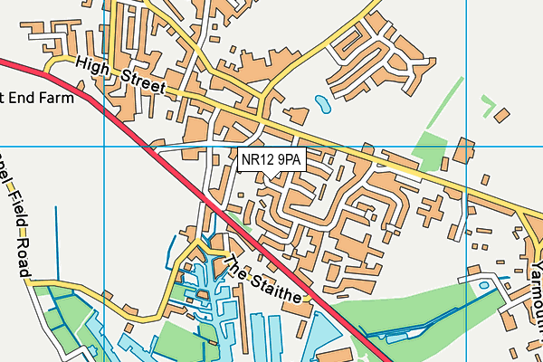 NR12 9PA map - OS VectorMap District (Ordnance Survey)