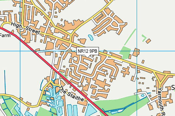 NR12 9PB map - OS VectorMap District (Ordnance Survey)