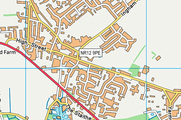 NR12 9PE map - OS VectorMap District (Ordnance Survey)