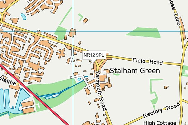 NR12 9PU map - OS VectorMap District (Ordnance Survey)