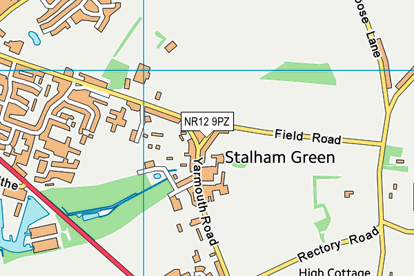 NR12 9PZ map - OS VectorMap District (Ordnance Survey)