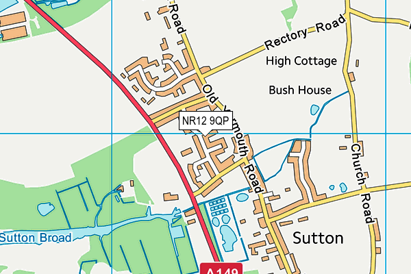 Sutton CofE VC Infant School map (NR12 9QP) - OS VectorMap District (Ordnance Survey)