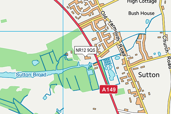 NR12 9QS map - OS VectorMap District (Ordnance Survey)