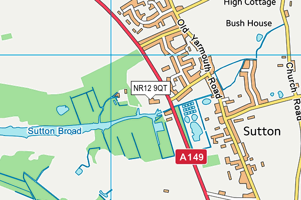 NR12 9QT map - OS VectorMap District (Ordnance Survey)