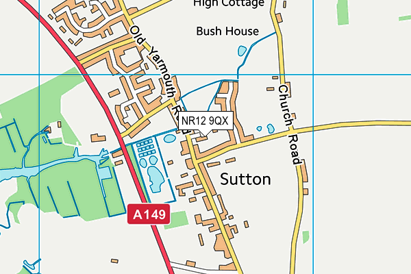 NR12 9QX map - OS VectorMap District (Ordnance Survey)