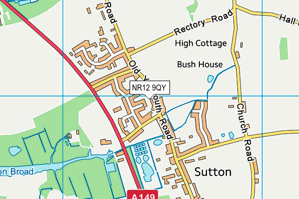 NR12 9QY map - OS VectorMap District (Ordnance Survey)