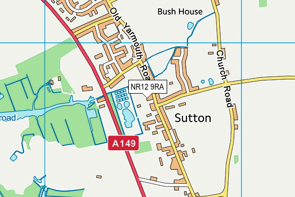 NR12 9RA map - OS VectorMap District (Ordnance Survey)