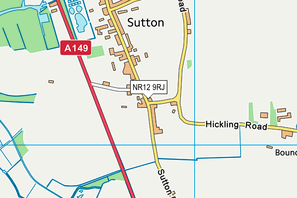 NR12 9RJ map - OS VectorMap District (Ordnance Survey)