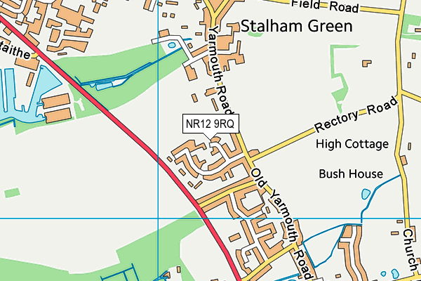 NR12 9RQ map - OS VectorMap District (Ordnance Survey)