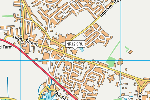 NR12 9RU map - OS VectorMap District (Ordnance Survey)