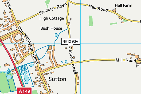 NR12 9SA map - OS VectorMap District (Ordnance Survey)