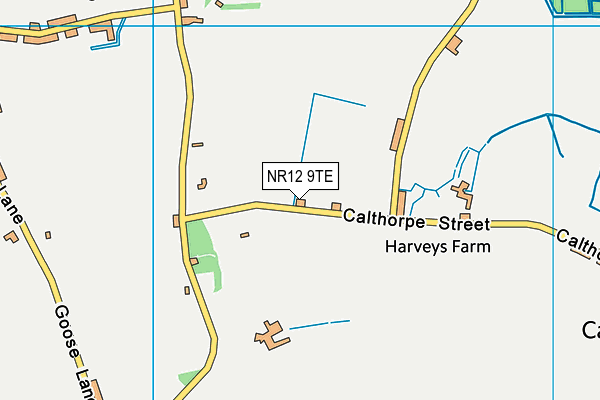 NR12 9TE map - OS VectorMap District (Ordnance Survey)