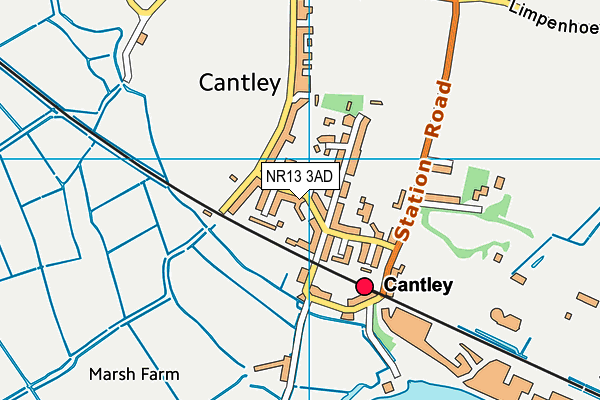 NR13 3AD map - OS VectorMap District (Ordnance Survey)