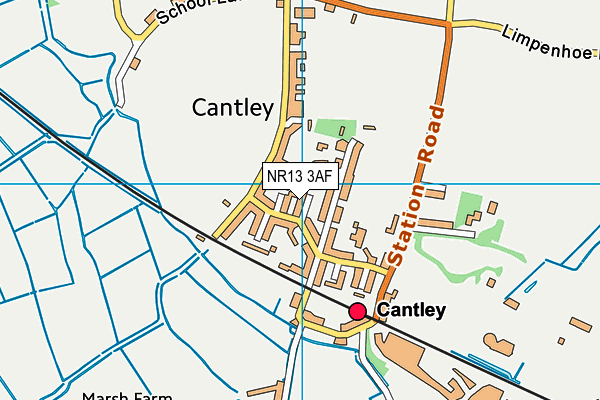 NR13 3AF map - OS VectorMap District (Ordnance Survey)