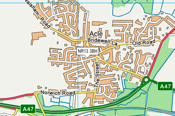 NR13 3BH map - OS VectorMap District (Ordnance Survey)