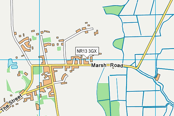 NR13 3GX map - OS VectorMap District (Ordnance Survey)