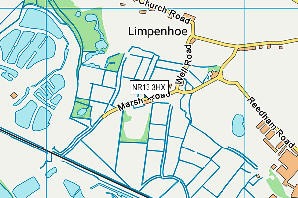 NR13 3HX map - OS VectorMap District (Ordnance Survey)