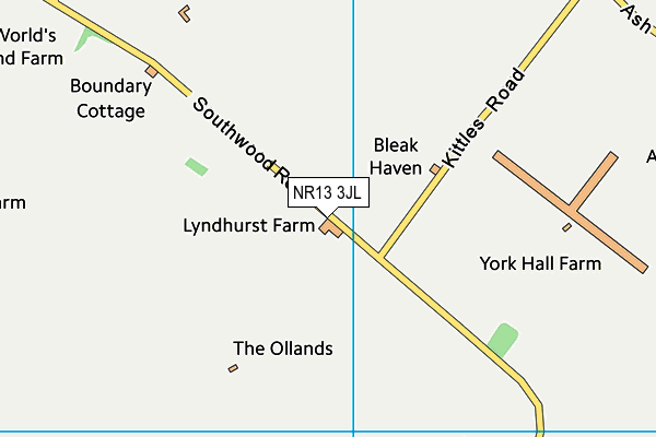 NR13 3JL map - OS VectorMap District (Ordnance Survey)