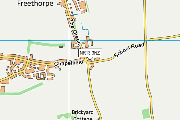 Freethorpe Community Primary and Nursery School map (NR13 3NZ) - OS VectorMap District (Ordnance Survey)