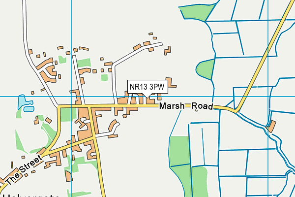 NR13 3PW map - OS VectorMap District (Ordnance Survey)