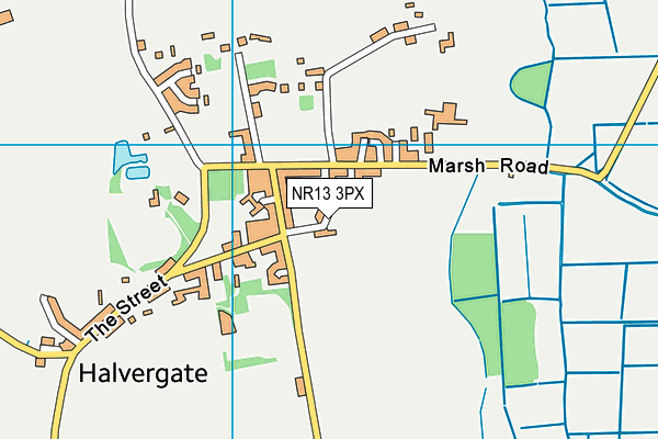 NR13 3PX map - OS VectorMap District (Ordnance Survey)