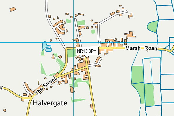 NR13 3PY map - OS VectorMap District (Ordnance Survey)