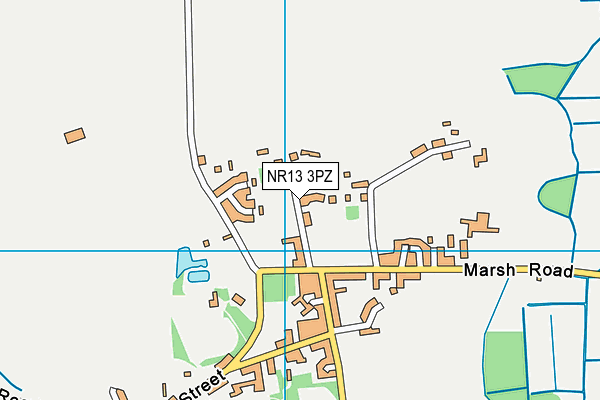NR13 3PZ map - OS VectorMap District (Ordnance Survey)