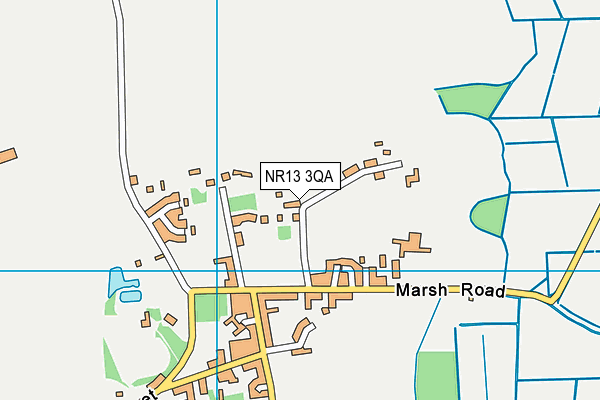NR13 3QA map - OS VectorMap District (Ordnance Survey)