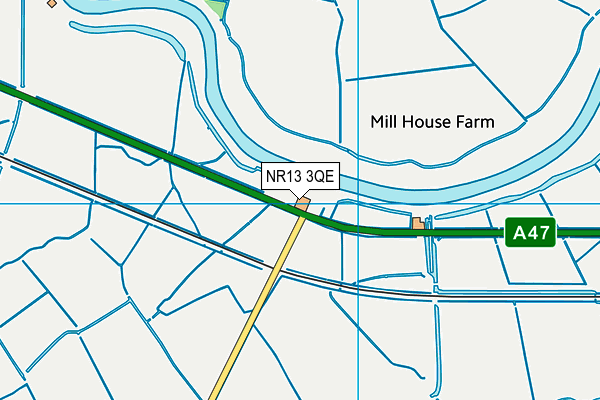 NR13 3QE map - OS VectorMap District (Ordnance Survey)