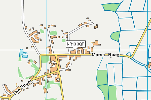 NR13 3QF map - OS VectorMap District (Ordnance Survey)