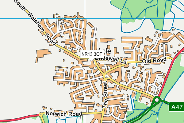 NR13 3QT map - OS VectorMap District (Ordnance Survey)