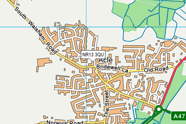 NR13 3QU map - OS VectorMap District (Ordnance Survey)