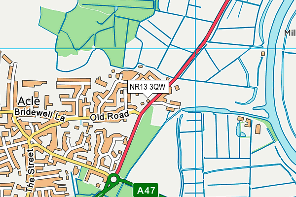 NR13 3QW map - OS VectorMap District (Ordnance Survey)